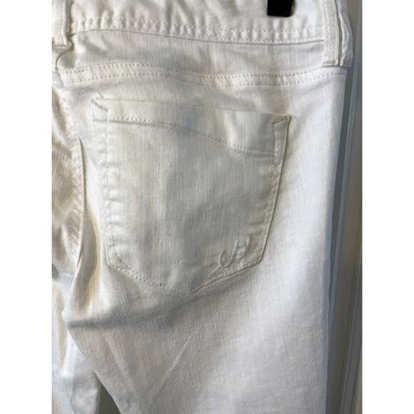 Express Womens Stella Low Rise Cropped Skinny White 4 Stretch Denim Jeans NWOT - Picture 6 of 6